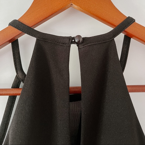 Gold and Black Homecoming Halter Dress Size 1/2 with Silver Jewels and Pockets - Picture 6 of 9